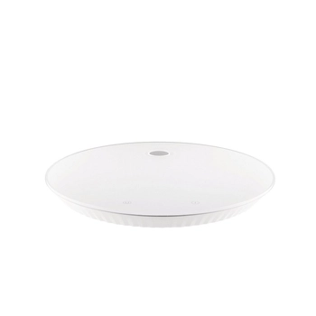 Alessi - Cyfrowa waga kuchenna PLISSE - biała, średnica 27,50 cm