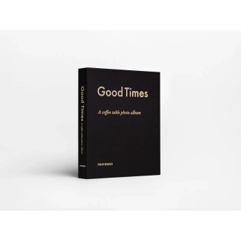 Printworks - Album fotograficzny Good Times Black – czarna tkanina, złote tłoczenie