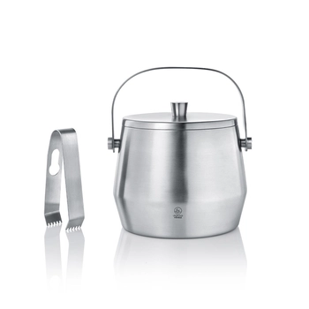 Wiaderko do lodu 1L ze szczypcami - stal matowa - Leopold Vienna