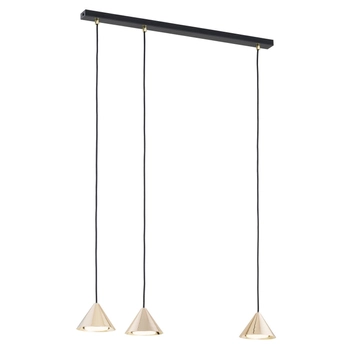 Emibig - Lampa wisząca Elit 3 BL Gold - wysokość max 100 cm, stal lakierowana proszkowo
