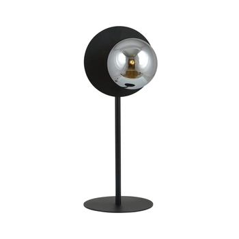 Emibig - Lampa stołowa Oslo LN1 black/grafit - wysokość 50 cm, stal lakierowana, szkło