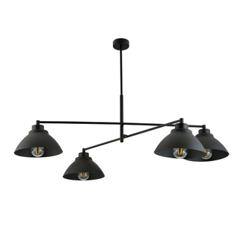 Emibig - Lampa sufitowa Maverick 4 black - wysokość 58 cm, stal lakierowana,