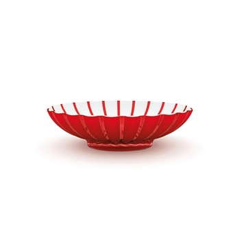 Guzzini - Miska na owoce Dolcevita – czerwono-biała, bioplastik, 37,5 cm