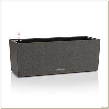 Lechuza - doniczka Balconera Stone 50 - długość 50 cm, czarny grafitowy