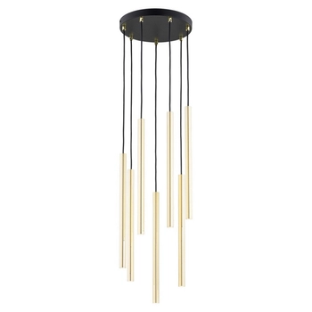 Emibig - Lampa wisząca Selter 7 premium gold - wysokość max 130 cm, stal lakierowana proszkowo