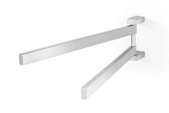 Zack - reling łazienkowy podwójny LINEA - długość 44,50 cm, stal matowa