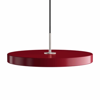 UMAGE (Vita) - Lampa Asteria Plus Medium - czerwona, średnica 43 cm, srebrny dekor