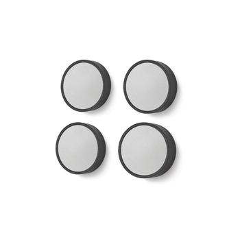 Zack - zestaw 4 magnesów MONOR - średnica 3 cm, stal matowa