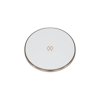UMAGE (Vita) - Ładowarka indukcyjna UNIFER WHITE - średnica 9,90 cm, biała / różowe złoto