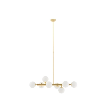 Kaspa - Lampa wisząca Cumulus 2 - długość 140, średnica klosza 12 cm, złoto - biała