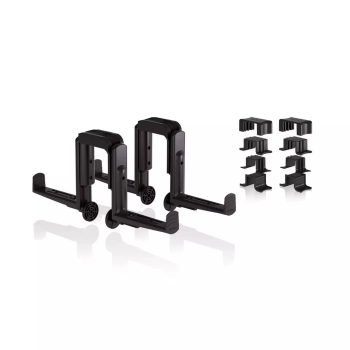 Lechuza – Uchwyt balkonowy DUO do donic BALCONERA z adapterem, czarny, 2 szt.