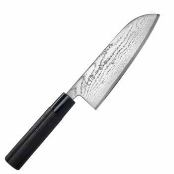 Tojiro - Nóż Santoku - długość ostrza 16,50 cm | Shippu Black VG-10