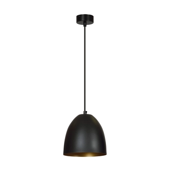 Emibig - Lampa wisząca Lenox 1 black/gold - wysokość max 100 cm, stal lakierowana