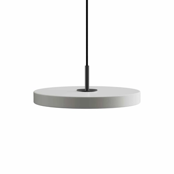 UMAGE (Vita) - Lampa Asteria Plus Mini - szara, średnica 43 cm, czarny dekor