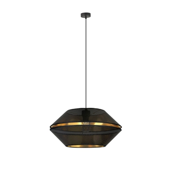 Emibig - Lampa wisząca Malia 1 black - wysokość max 120 cm, stal lakierowana, abażur