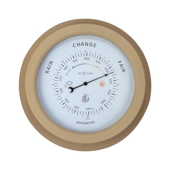 NeXtime – Barometr ogrodowy Orchid, metalowy, biało-brązowy, 22 cm