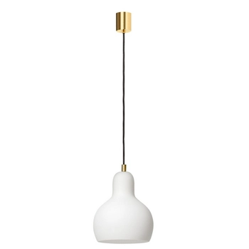 Kaspa - lampa wisząca Longis I White - średnica 18,50 cm; biało - złota