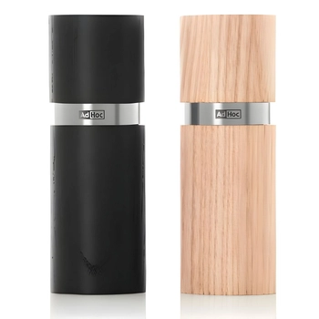 AdHoc - Zestaw młynków do pieprzu lub soli TEXTURA - drewno jesionowe, wysokość 13 cm