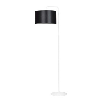 Emibig - Lampa stojąca Trapo LP1 BL white/black - wysokość 150 cm, stal lakierowana, abażur