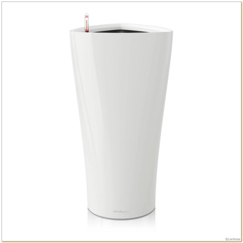 Lechuza - Donica Delta 40 - wysokość 75,50 cm, biała, połysk