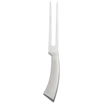 Casa Bugatti – Widelec do mięsa ERGO z kutą stalą, satynowe wykończenie, 15 cm