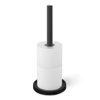 Zack - Stojak na zapasowe rolki papieru toaletowego MIMO - wysokość 37,50 cm, czarny