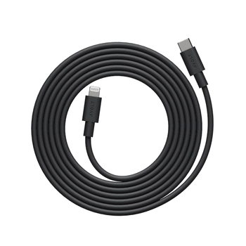 Avol - Kabel 1 USB C do ładowania Lightning (MFi), 2 m - czarny
