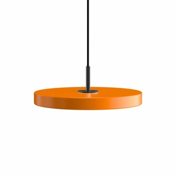 UMAGE (Vita) - Lampa Asteria Plus Mini - pomarańczowa, średnica 43 cm, czarny dekor