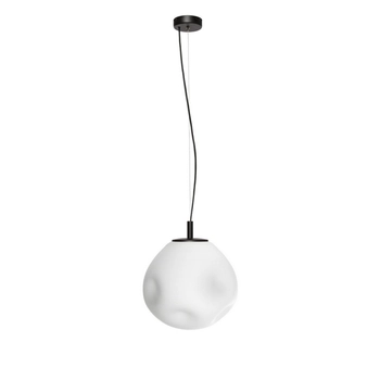 Kaspa - Lampa wisząca Cloe - rozmiar M, średnica 30 cm, czarno - biała