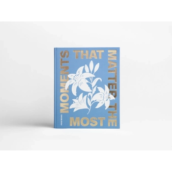Printworks - Album fotograficzny Moments that Matter the Most XL – jasnoniebieski, złote tłoczenie