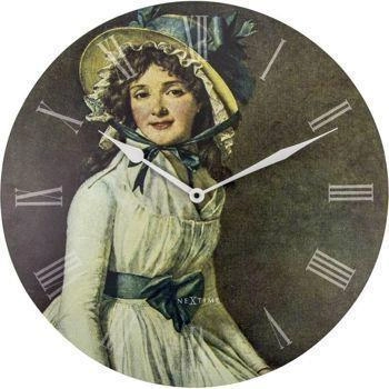 NeXtime - Zegar ścienny "Portrait of Mrs Serizy" – 50 cm, płynny mechanizm