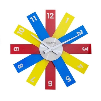 NeXtime – Zegar ścienny Plexi dekoracyjny, multikolor, 40 cm