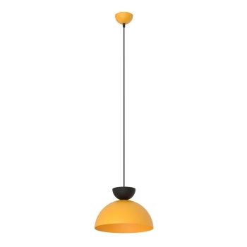 Emibig – Lampa wisząca Lunaro 1S – półkolisty klosz, matowa pomarańcza, 30 cm