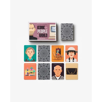 Printworks - Gra memo edukacyjna Kultowi ludzie – 50 kart, design premium