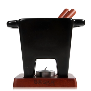 Zestaw Tapas Fondue czarny, mahoń - Boska