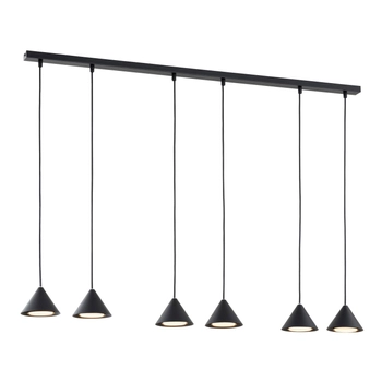 Emibig - Lampa wisząca elit 6 black- wysokość max 100 cm, stal lakierowana proszkowo