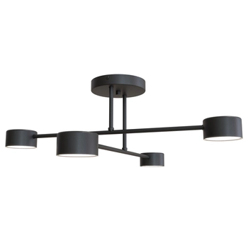 Emibig - Lampa sufitowa Halo 4 black - szerokość 60 cm, stal malowana proszkowo