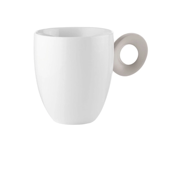 Guzzini - Kubek porcelanowy z uchwytem z bio plastiku – szary, 250 ml