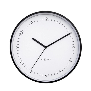 NeXtime – Zegar ścienny Berlin, biały, aluminiowy, 30 cm