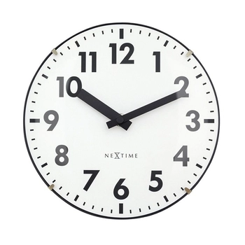 NeXtime – Zegar szklany Duomo Mini z funkcją stawiania, biały