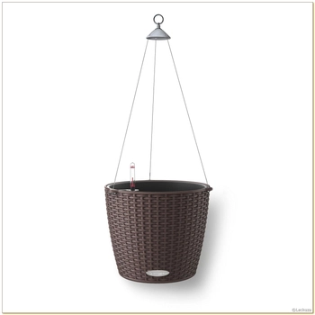 Lechuza - Doniczka wisząca Nido Cottage 28 - średnica 27 cm, mokka
