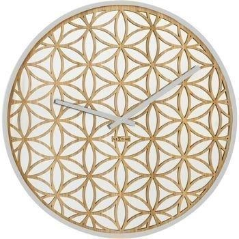 NeXtime – Zegar ścienny Bella Mirror, złoty, lustro, 50 cm