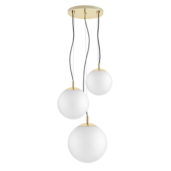 Kaspa - Lampa sufitowa trzypunktowa Alur 2 - średnica 20, 25 i 30 cm, złota