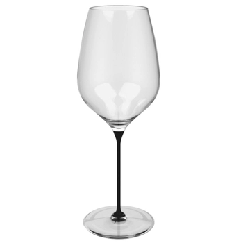 Cheer Moda - Kieliszek do wina Lava Glass - czarny, wysokość 23,45 cm