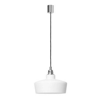 Kaspa - lampa wisząca Longis III White - średnica 22,50 cm, chrom - biała
