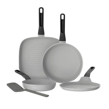 BergHOFF - Zestaw patelni non-stick Glints Spirit – 4 elementy, szare