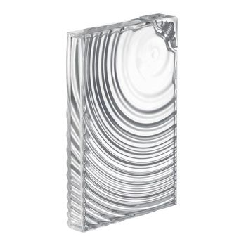 Guzzini – płaska butelka na wodę Ripples, transparentna, 550 ml