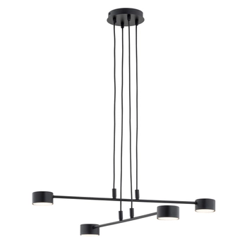 Emibig - Lampa wisząca Modus 4 black - szerokość 70 cm, stal lakierowana proszkowo