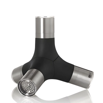 AdHoc - Magnetyczny multi młynek do pieprzu, soli i chilli GIANT - czarny / srebrny