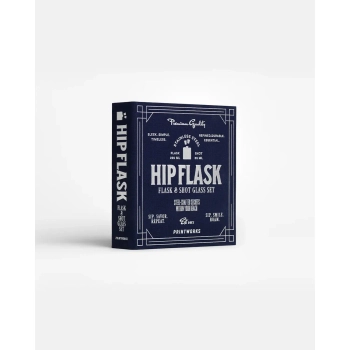 Printworks – zestaw piersiówki ze stali nierdzewnej The Essentials, granatowy